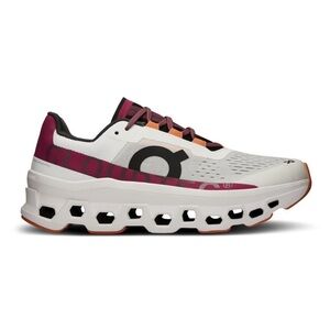 ON Cloudmonster Womens Sz 9.5 Undyed-White/Aurora 61.98129 CLEAN! Minimally Worn